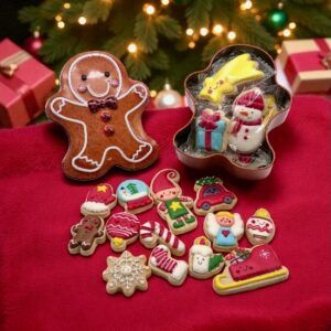 Caja de Navidad con Galletas Decoradas