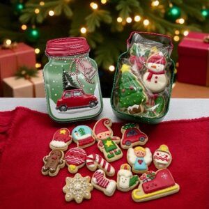 Caja de Navidad con Galletas Decoradas