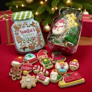 Caja de Navidad con Galletas Decoradas